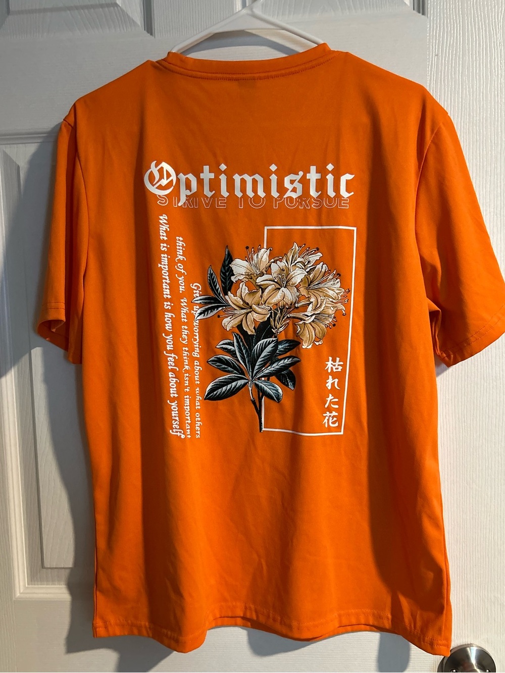 Orange ‘Optimistic’ Flower T-Shirt